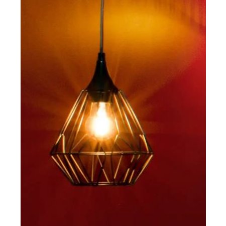 ATMOSPHERA Hanglamp 'Flave' - Zwart metaal, D.19 cm