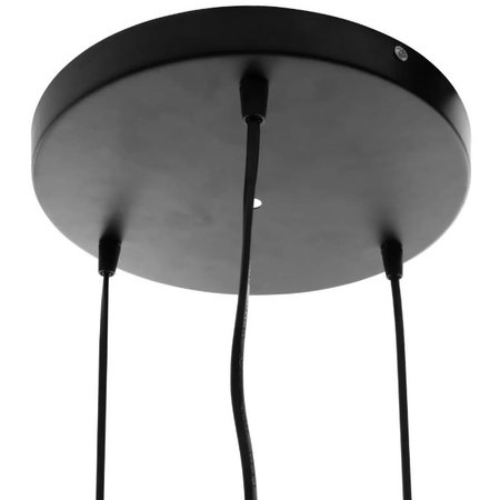ATMOSPHERA Hanglamp 'Kaore' - Zwart metaal, D.25 cm