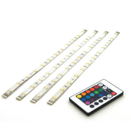 PROLIGHT LED-Strip Meerkleurig met Afstandsbediening - 1.8W - 60cm - 4 Stuks