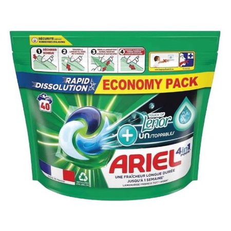 ARIEL 4in1 Touch of Lenor Unstopabbles Wascapsules - 40 Caps