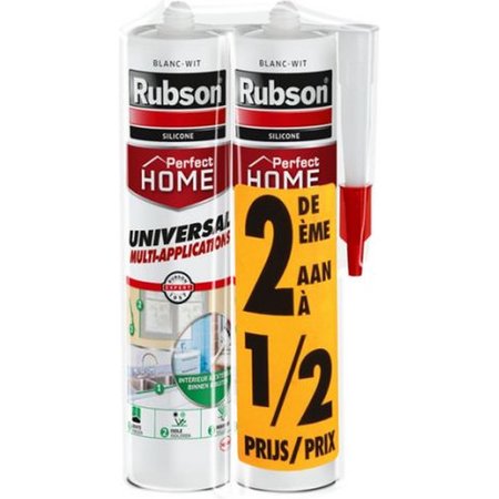 RUBSON Silicone Perfect Home Universeel, 2x280ml Wit