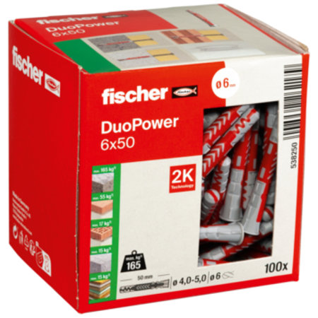 FISCHER DuoPower, 6x50mm, 100 Stuks