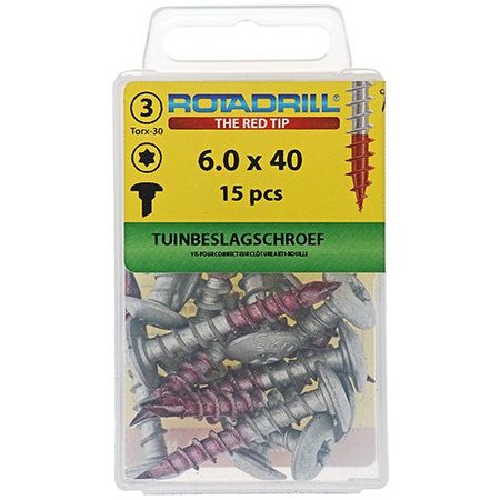 Rotadrill Tuinbeslagschroef TX30 6x40mm AR-Coating (15 St.)