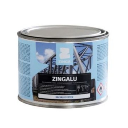 ZINGA Zingalu Metaalverf/Primer - 1 kg - Grijs met Aluminium Aspect