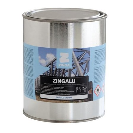 ZINGA Zingalu Metaalverf/Primer - 2 kg - Grijs met Aluminium Aspect