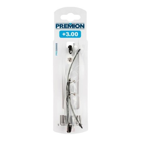 PREMION Leesbril Model 1, Zwart, Sterkte +3.00