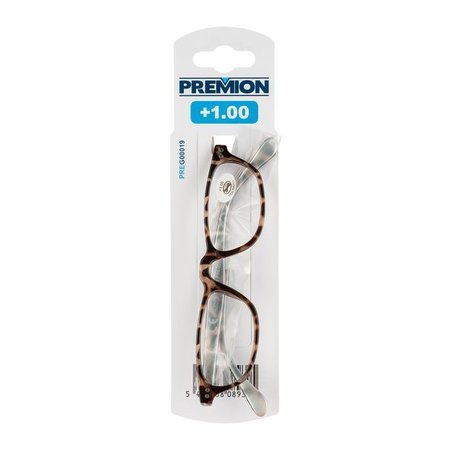 PREMION Leesbril Model 2, Bruin/Grijs, Sterkte +1.00