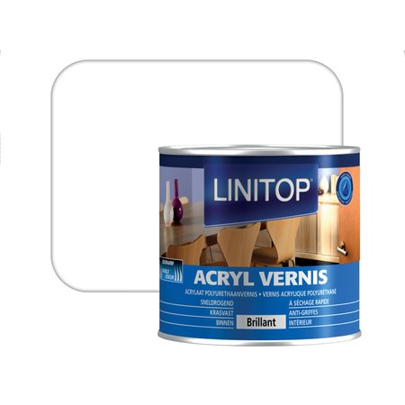 Linitop Acryl Vernis 0,25l Hoogglans Kleurloos