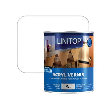 Linitop Acryl Vernis 0,75l Mat Kleurloos