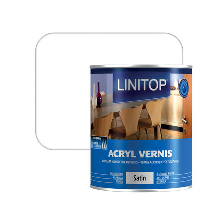 Linitop Acryl Vernis 0,75l Satin Kleurloos