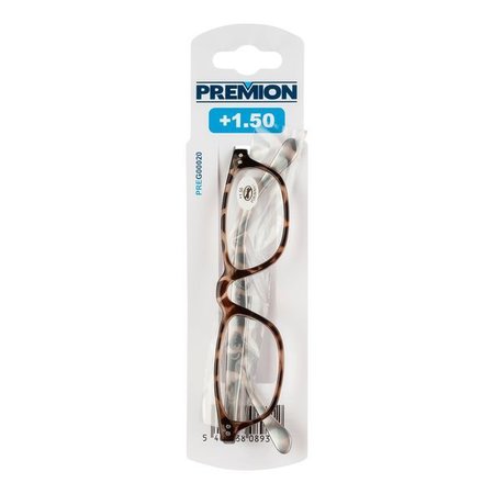 PREMION Leesbril Model 2, Bruin/Grijs, Sterkte +1.50