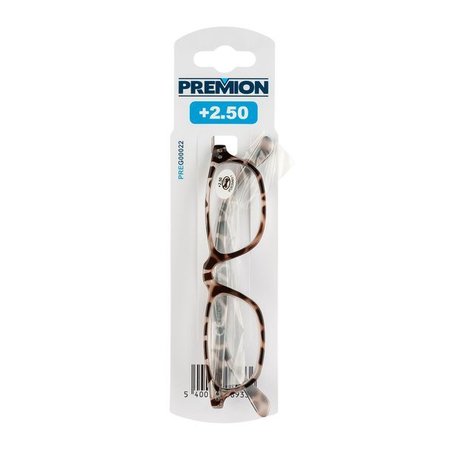 PREMION Leesbril Model 2, Bruin/Grijs, Sterkte +2.50