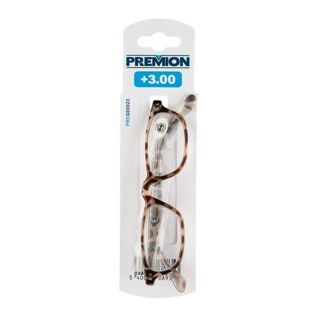 PREMION Leesbril Model 2, Bruin/Grijs, Sterkte +3.00