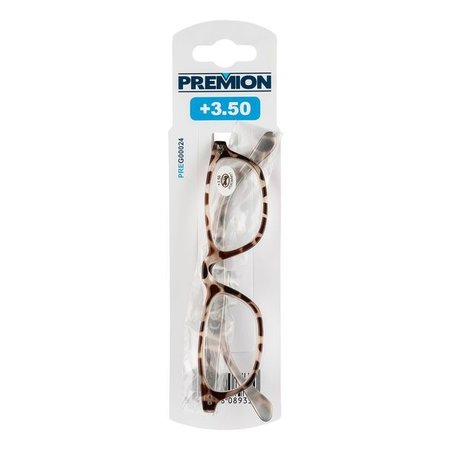 PREMION Leesbril Model 2, Bruin/Grijs, Sterkte +3.50