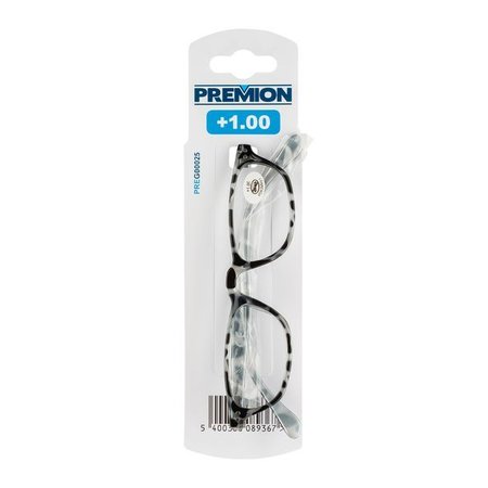 PREMION Leesbril Model 2, Zwart/Grijs, Sterkte +1.00