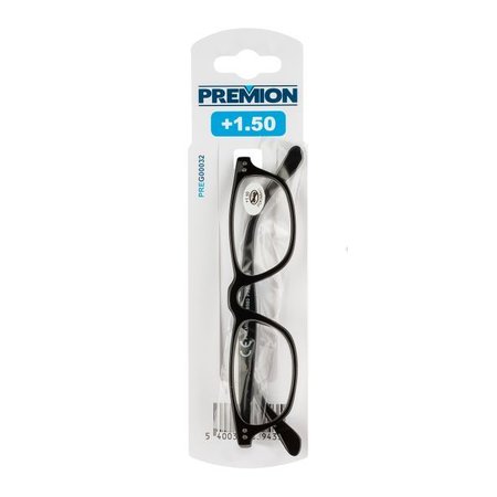 PREMION Leesbril Model 2, Zwart, Sterkte +1.50