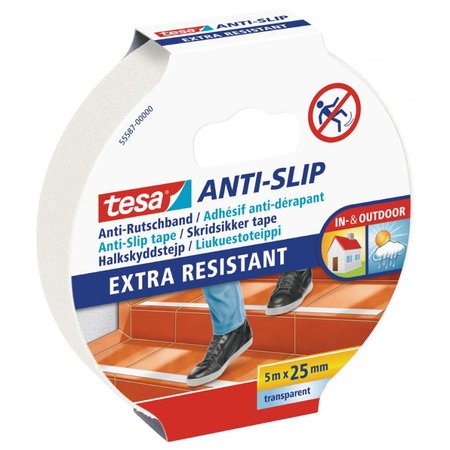 Tesa Anti-Sliptape Extra Resistant Wit 5m x 25mm