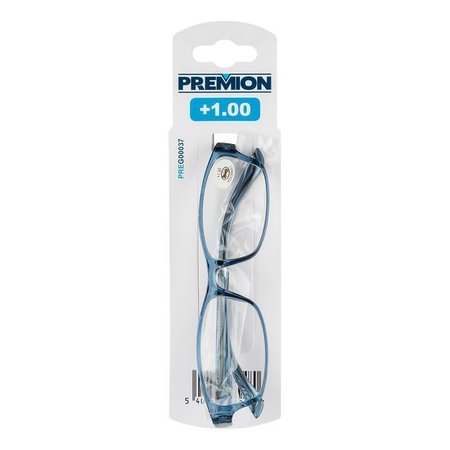 PREMION Leesbril Model 3, Blauw/Zwart, Sterkte +1.00