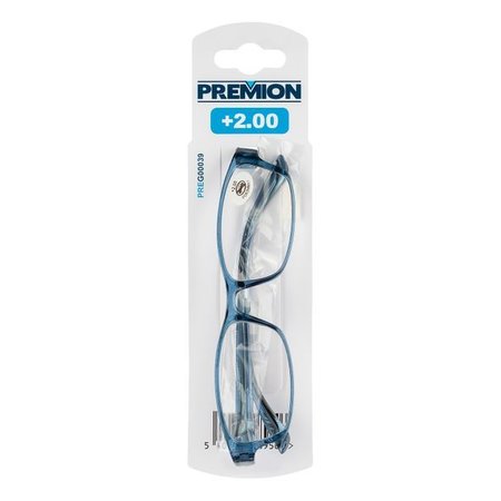 PREMION Leesbril Model 3, Blauw/Zwart, Sterkte +2.00