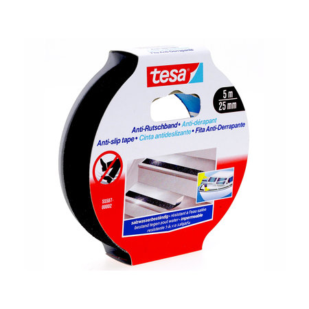 Tesa Anti-Sliptape Extra Resistant Zwart 5m x 25mm