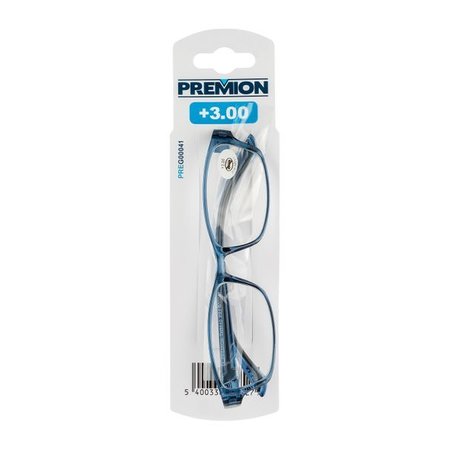 PREMION Leesbril Model 3, Blauw/Zwart, Sterkte +3.00