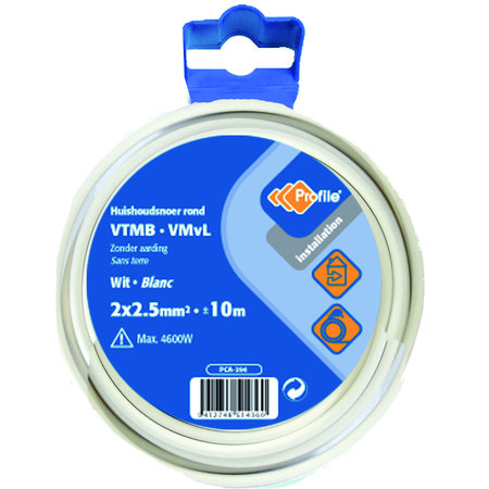 Profile VTMB 2x 2,5mm² Wit 10m