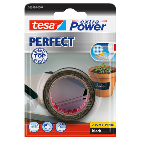 Tesa Extra Power Textieltape Zwart 2,75m x 19mm