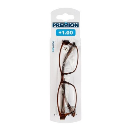 PREMION Leesbril Model 3, Bruin/Zwart, Sterkte +1.00