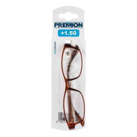 PREMION Leesbril Model 3, Bruin/Zwart, Sterkte +1.50