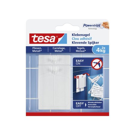 Tesa Powerstrips 2x Klevende Spijker Tegels & Metaal 4kg