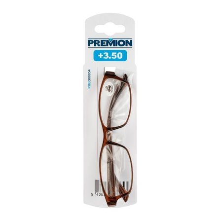 PREMION Leesbril Model 3, Bruin/Zwart, Sterkte +3.50