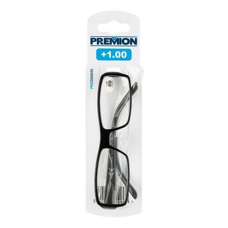 PREMION Leesbril Model 4, Zwart/Grijs, Sterkte +1.00