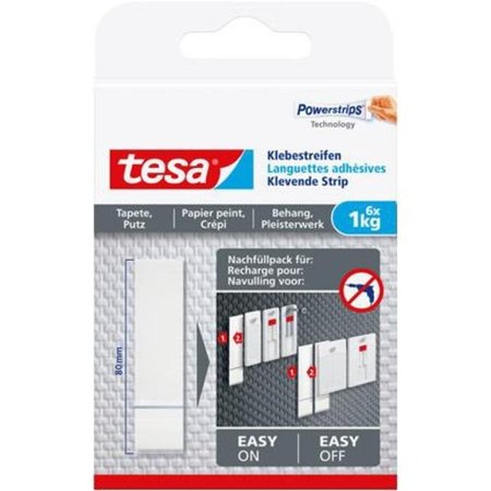 Tesa Powerstrips Navulling 6x Behang & Pleisterwerk 1kg