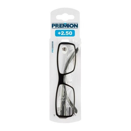 PREMION Leesbril Model 4, Zwart/Grijs, Sterkte +2.50