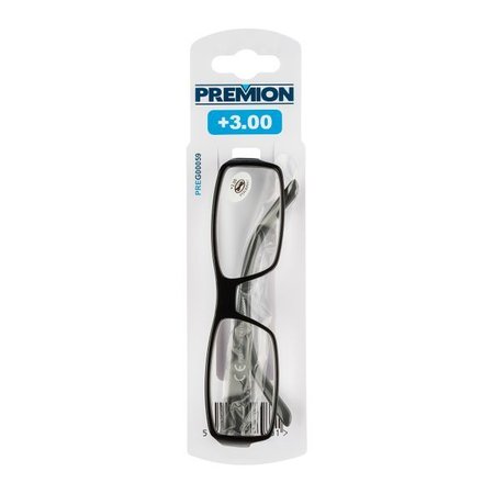 PREMION Leesbril Model 4, Zwart/Grijs, Sterkte +3.00