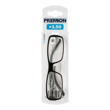 PREMION Leesbril Model 4, Zwart/Grijs, Sterkte +3.50
